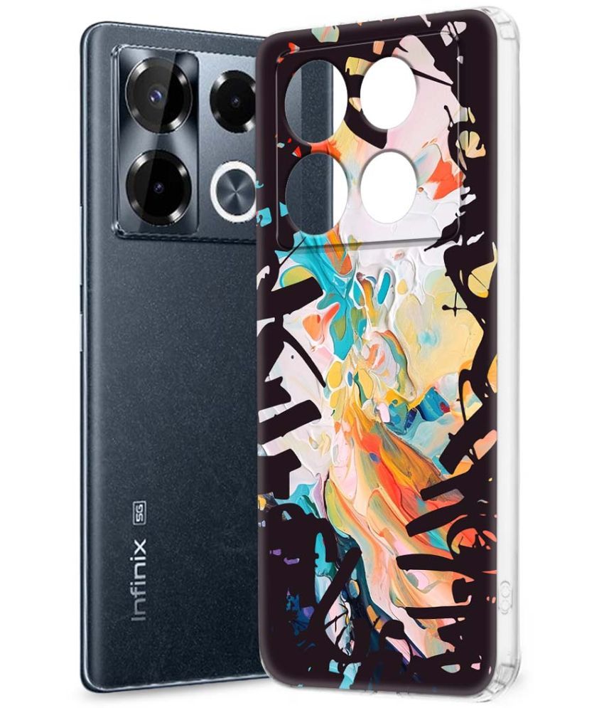     			Fashionury Multicolor Printed Back Cover Silicon Compatible For Infinix Note 40 pro plus 5G ( Pack of 1 )