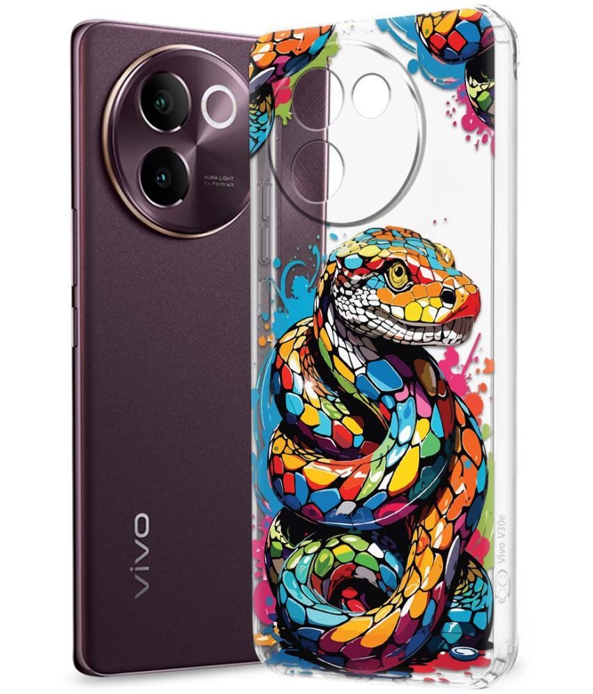     			Fashionury Multicolor Printed Back Cover Silicon Compatible For Vivo V30e 5G ( Pack of 1 )