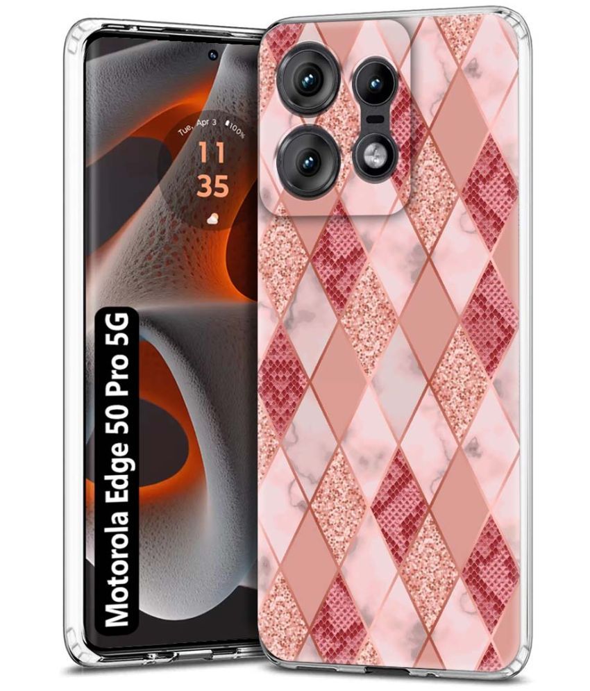     			Fashionury Multicolor Printed Back Cover Silicon Compatible For Motorola Edge 50 Pro 5G ( Pack of 1 )