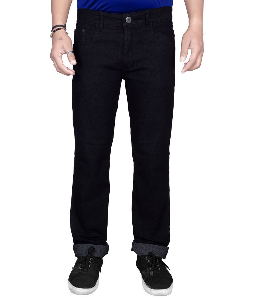     			JB JUST BLACK Regular Fit Cuffed Hem Men's Jeans - Black ( Pack of 1 )