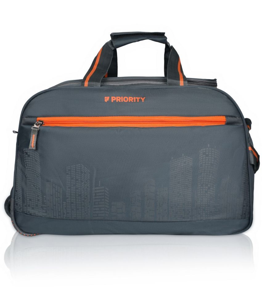     			Priority 47 Ltrs Grey Polyester Duffle Bag