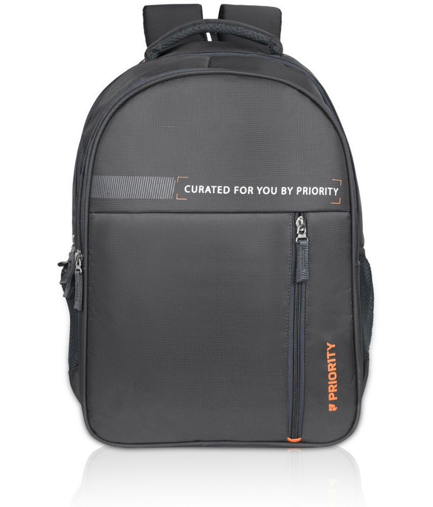     			Priority Dark Grey Polyester Backpack ( 33 Ltrs )