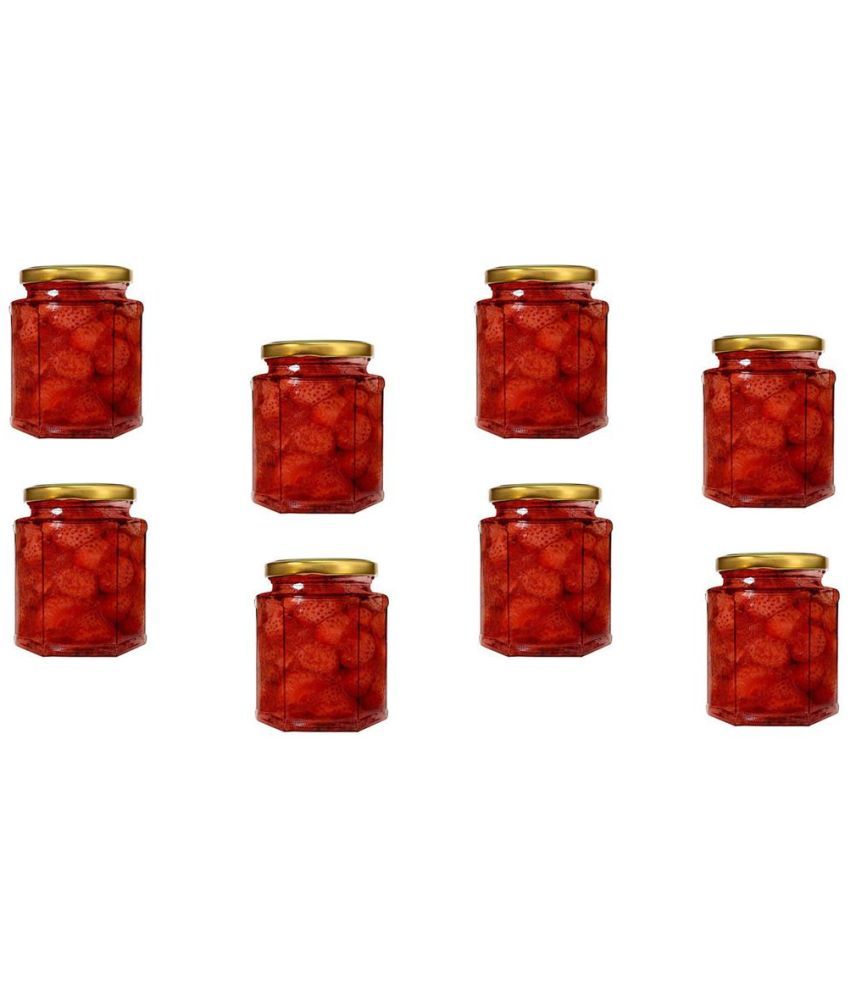     			Somil Glass Container Jar Glass Transparent Utility Container ( Set of 8 )