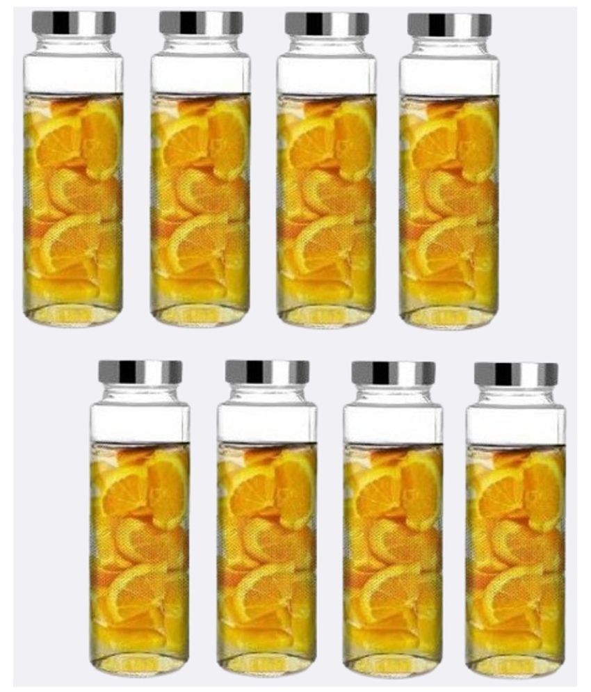     			Somil Glass Container Jar Glass Transparent Utility Container ( Set of 8 )