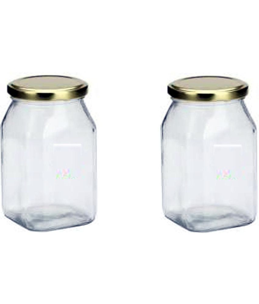     			AFAST Glass Container Jar Glass Nude Utility Container ( Set of 2 )