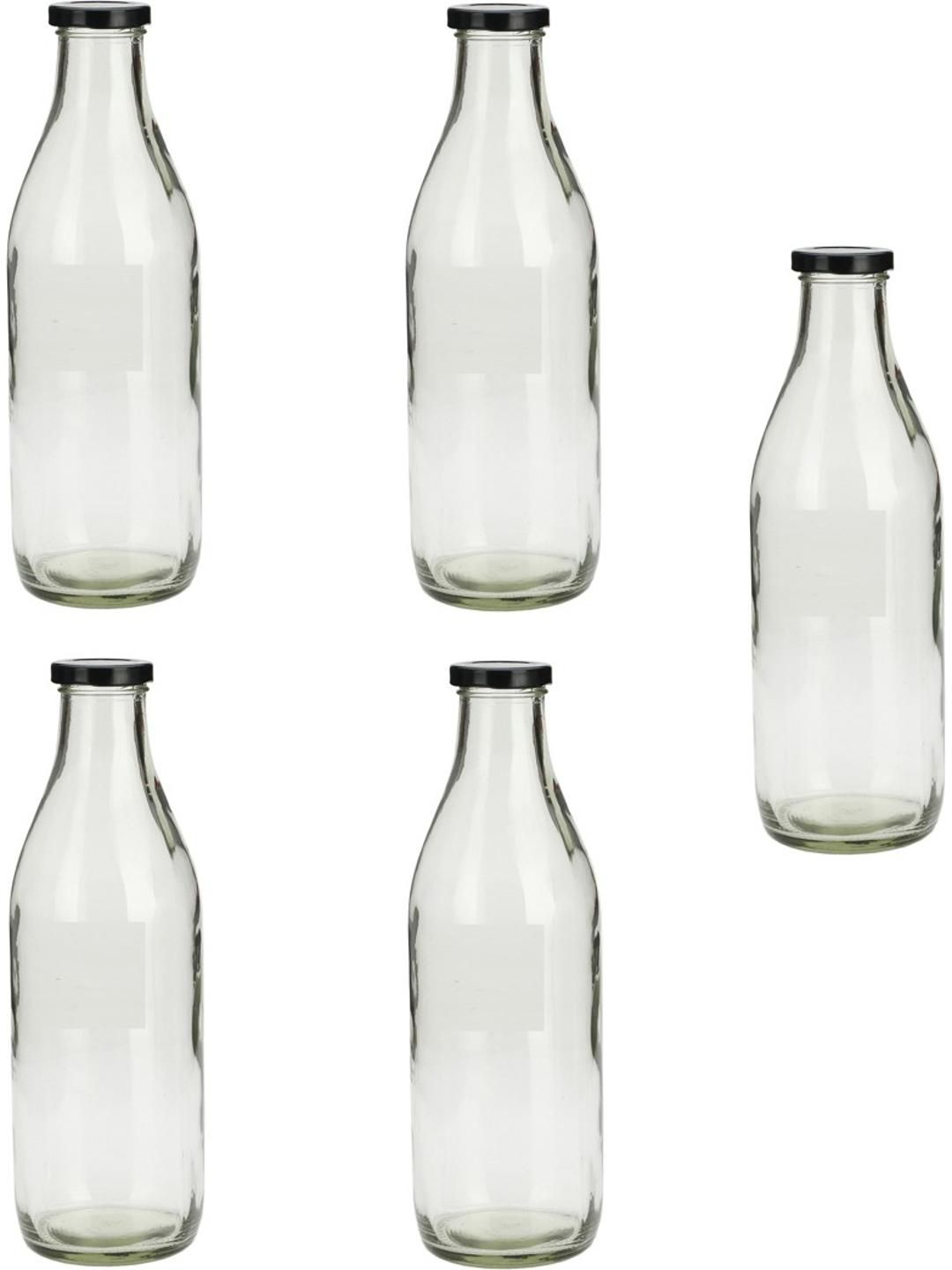     			AFAST Multipurpose Bottle Glass Transparent Utility Container ( Set of 5 )