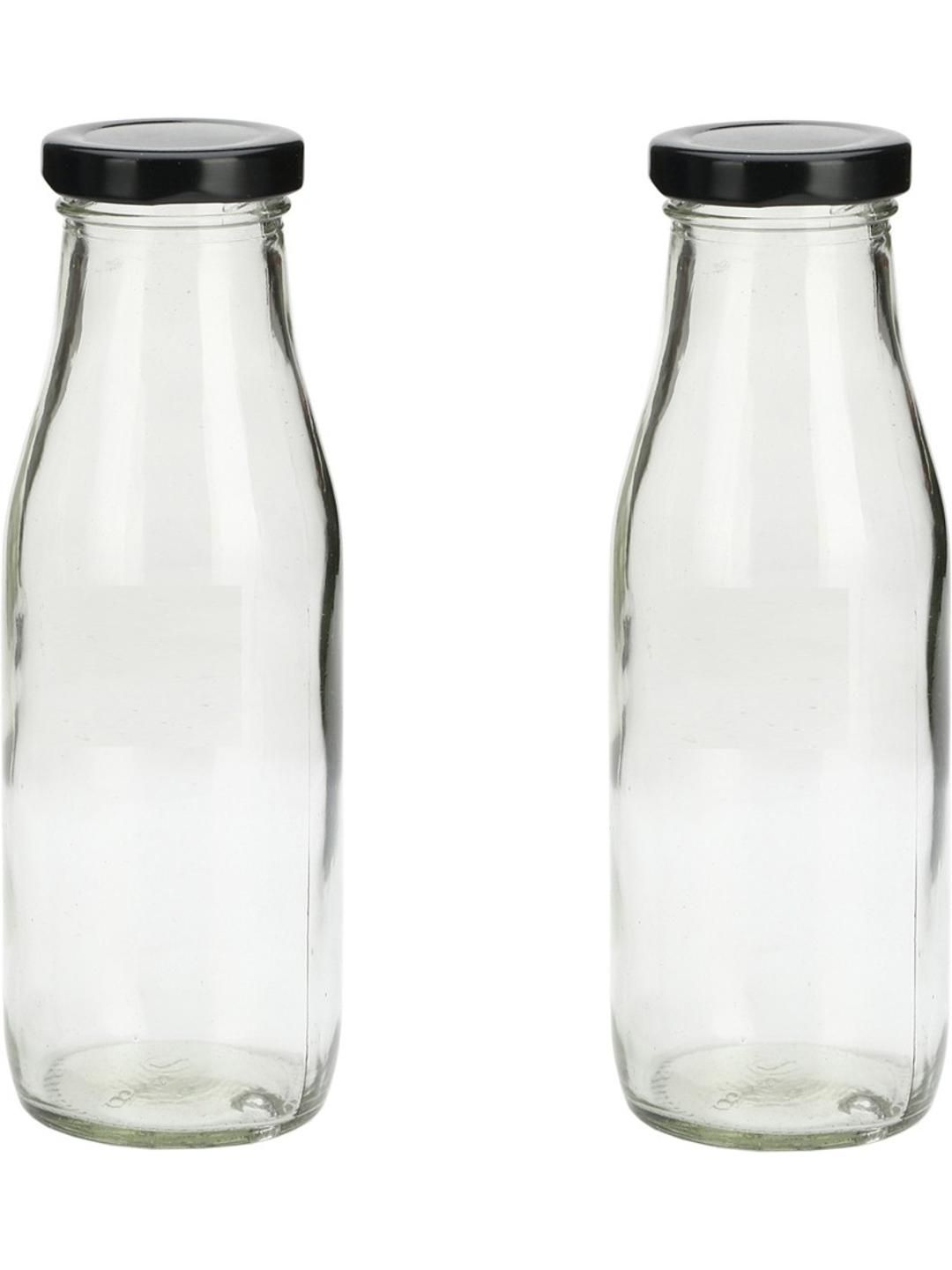     			AFAST Multipurpose Bottle Glass Transparent Utility Container ( Set of 2 )