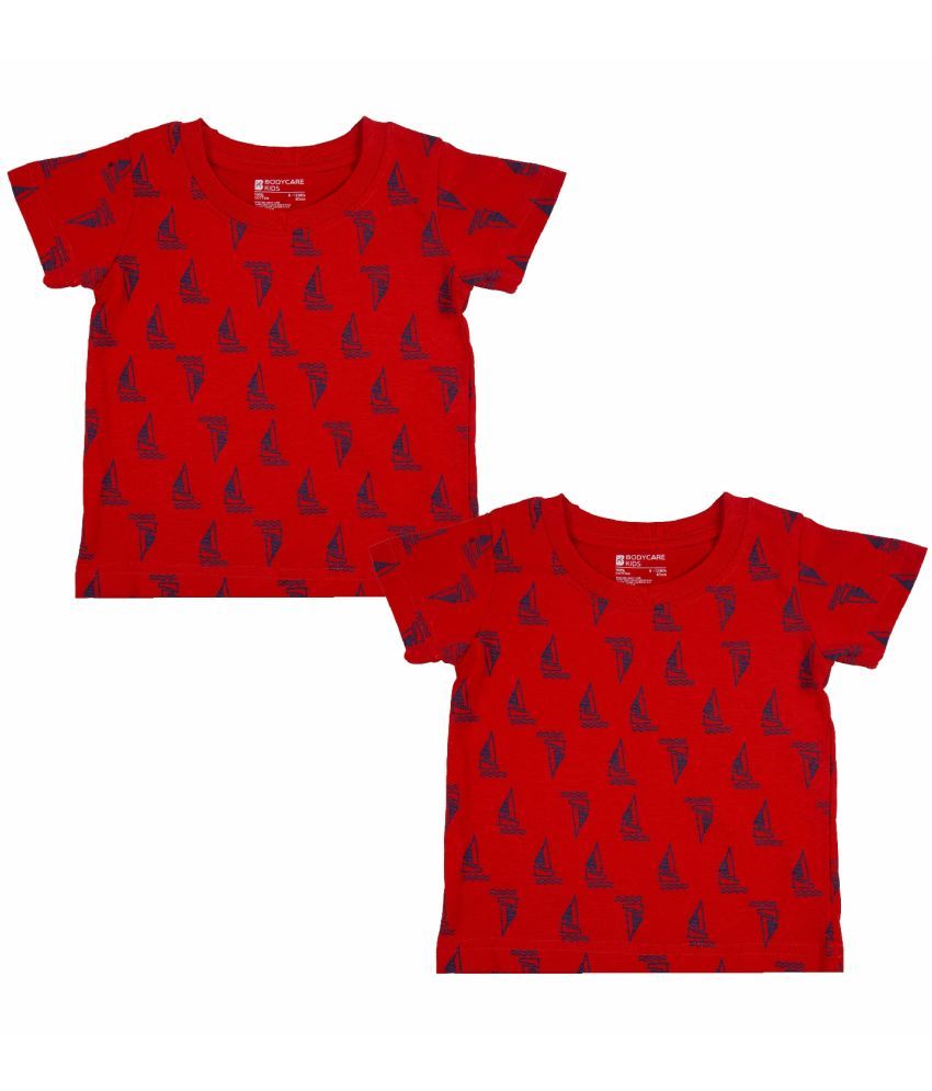     			Bodycare Pack of 2 Baby Boys Cotton Blend T-Shirt ( Red )