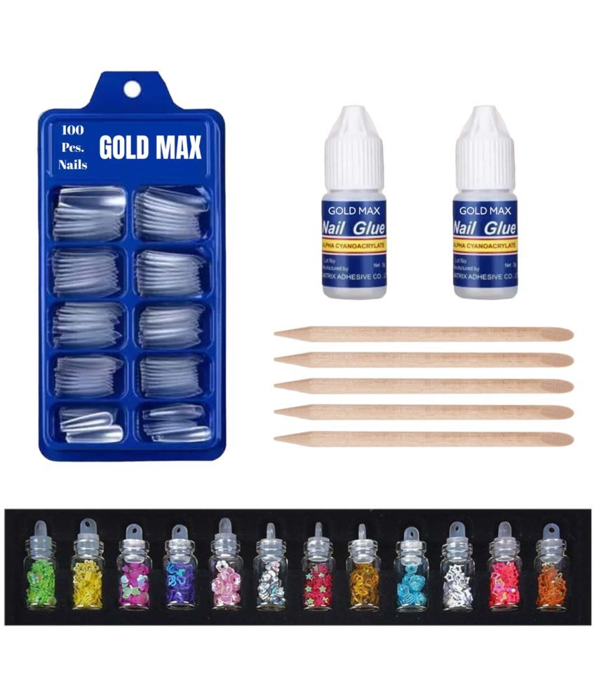     			GOLD MAX French Nail Kit Nail Tips Finger Nails,Professional 1 g