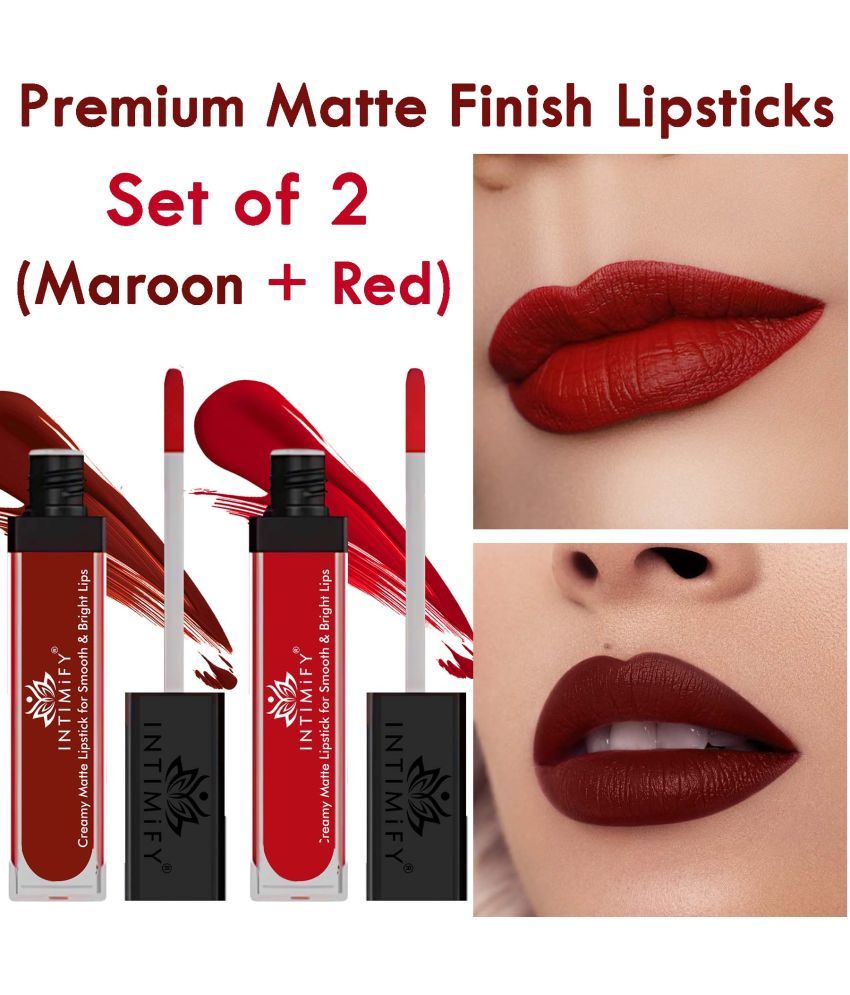     			Intimify Matte Lipstick, Red Lipstick, Maroon Lipstick, Waterproof Lipstick, Liquid Lipstick, 20 Gm