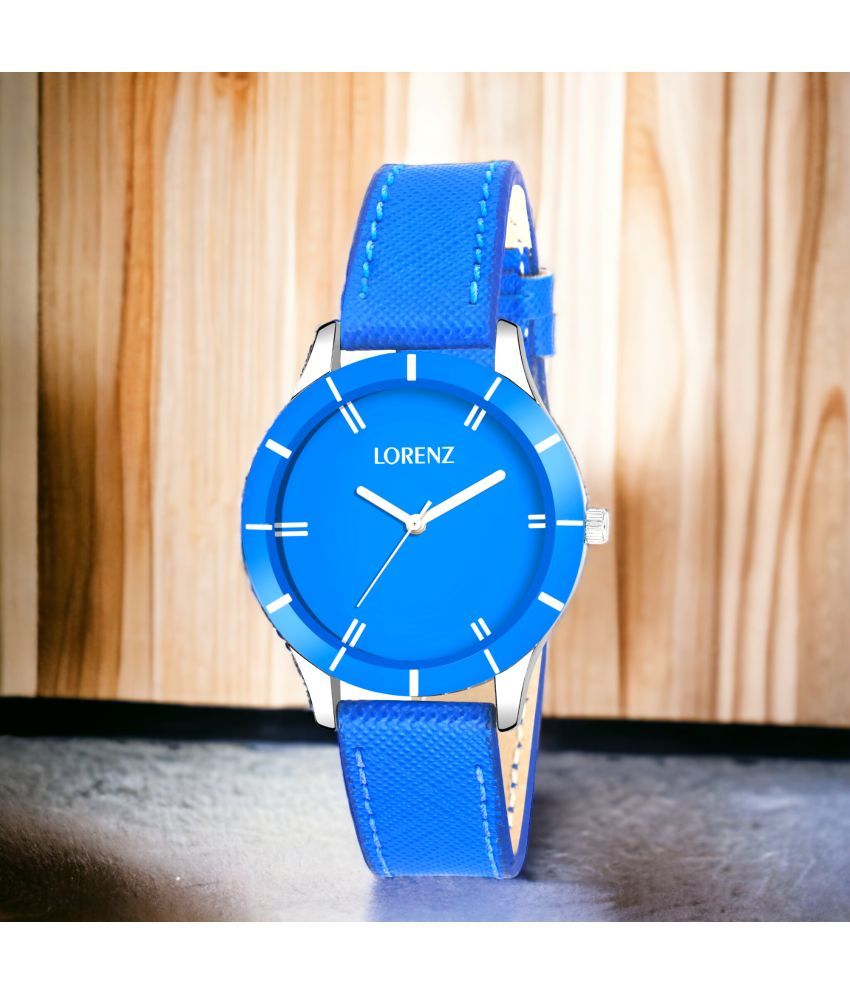     			Lorenz Blue PU Analog Womens Watch