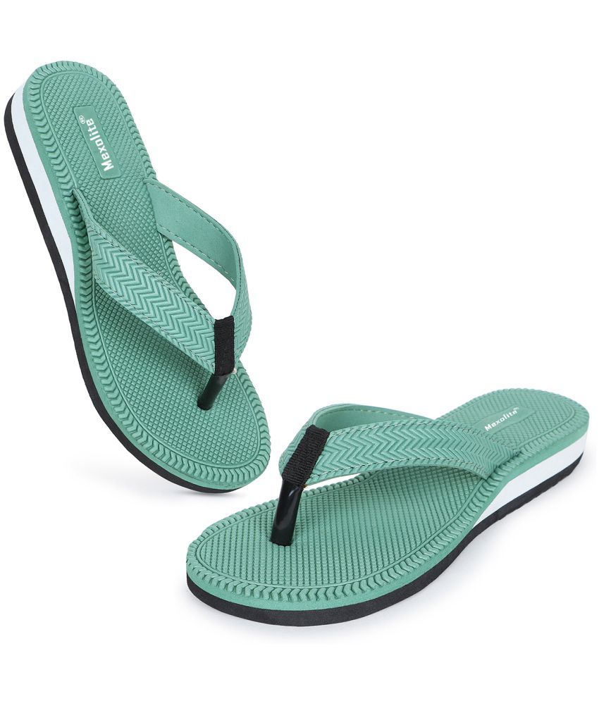     			Mexolite Green Women's Thong Flip Flop