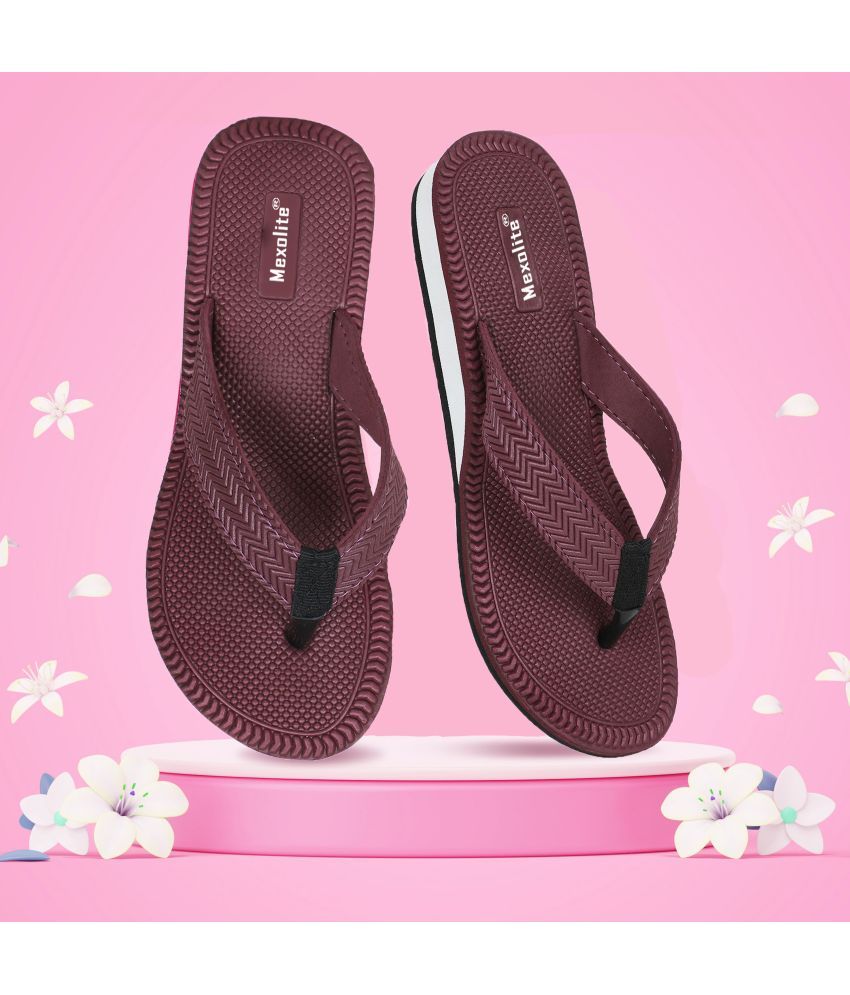     			Mexolite Maroon Women's Thong Flip Flop