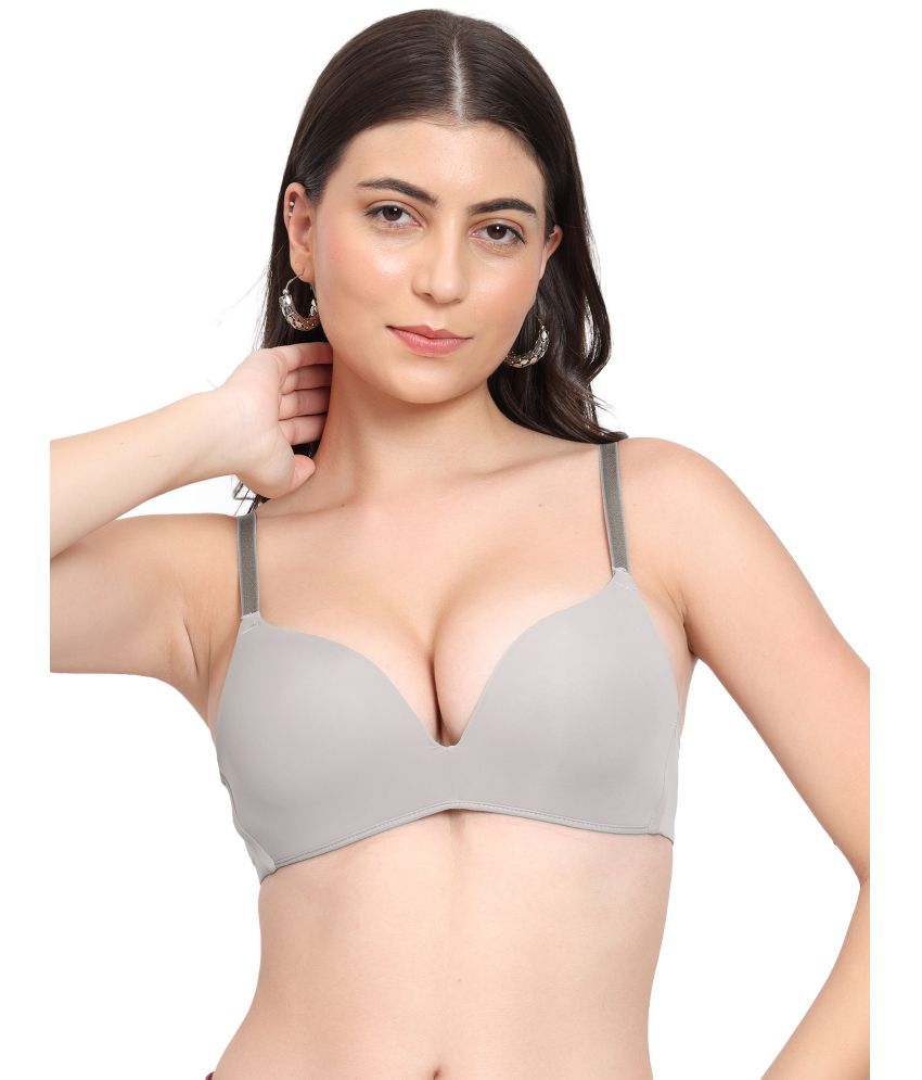     			PARKHA Mauve Nylon Heavily Padded Women's T-Shirt Bra ( Pack of 1 )