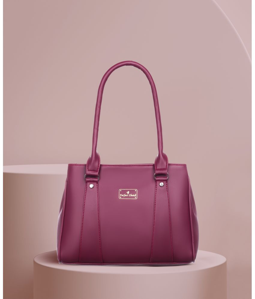     			Perfect Choice Maroon PU Shoulder Bag