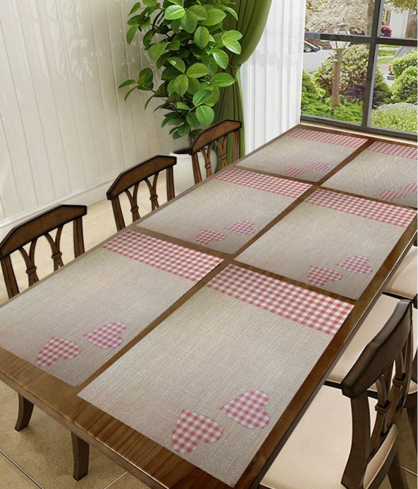     			Sanraksshan PVC Abstract Rectangle Table Mats ( 40 cm x 32 cm ) Pack of 6 - Multi