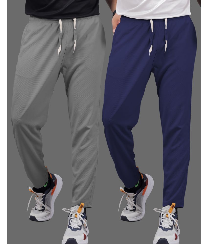     			Septem Blue Cotton Blend Men's Trackpants ( Pack of 2 )