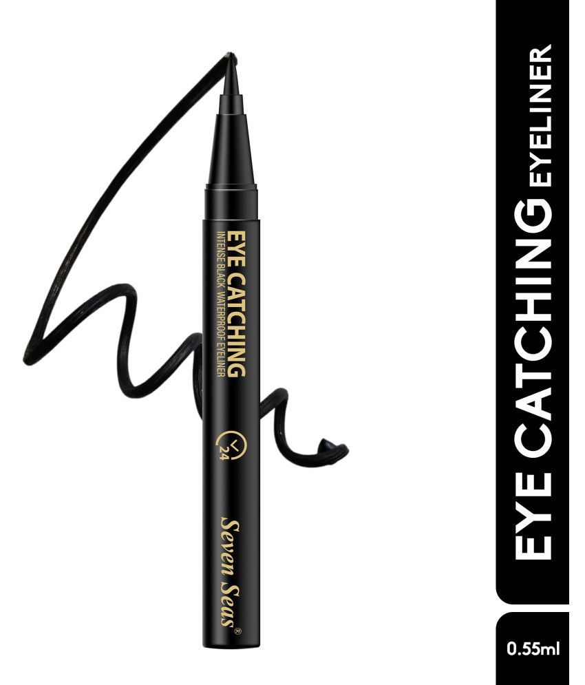     			Seven Seas Jet Black Matte Eye Liner Sketch Pen Liner ( Pack of 1 )