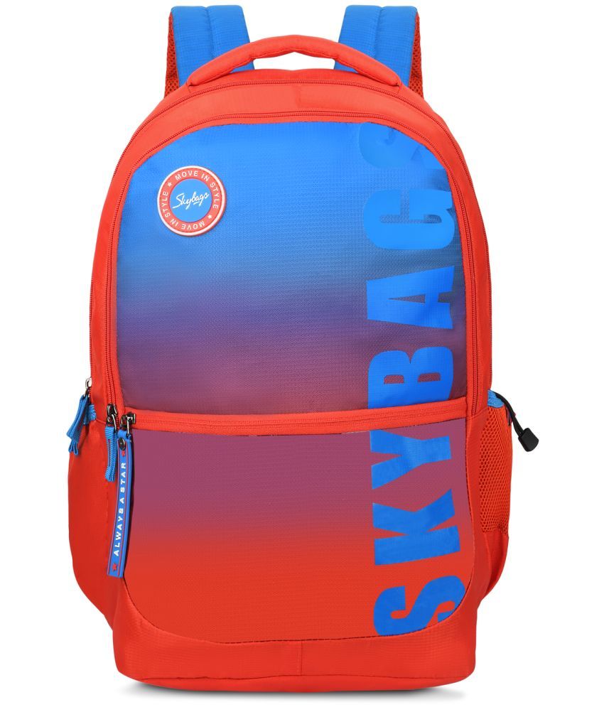     			Skybags Orange Polyester Backpack ( 30 Ltrs )