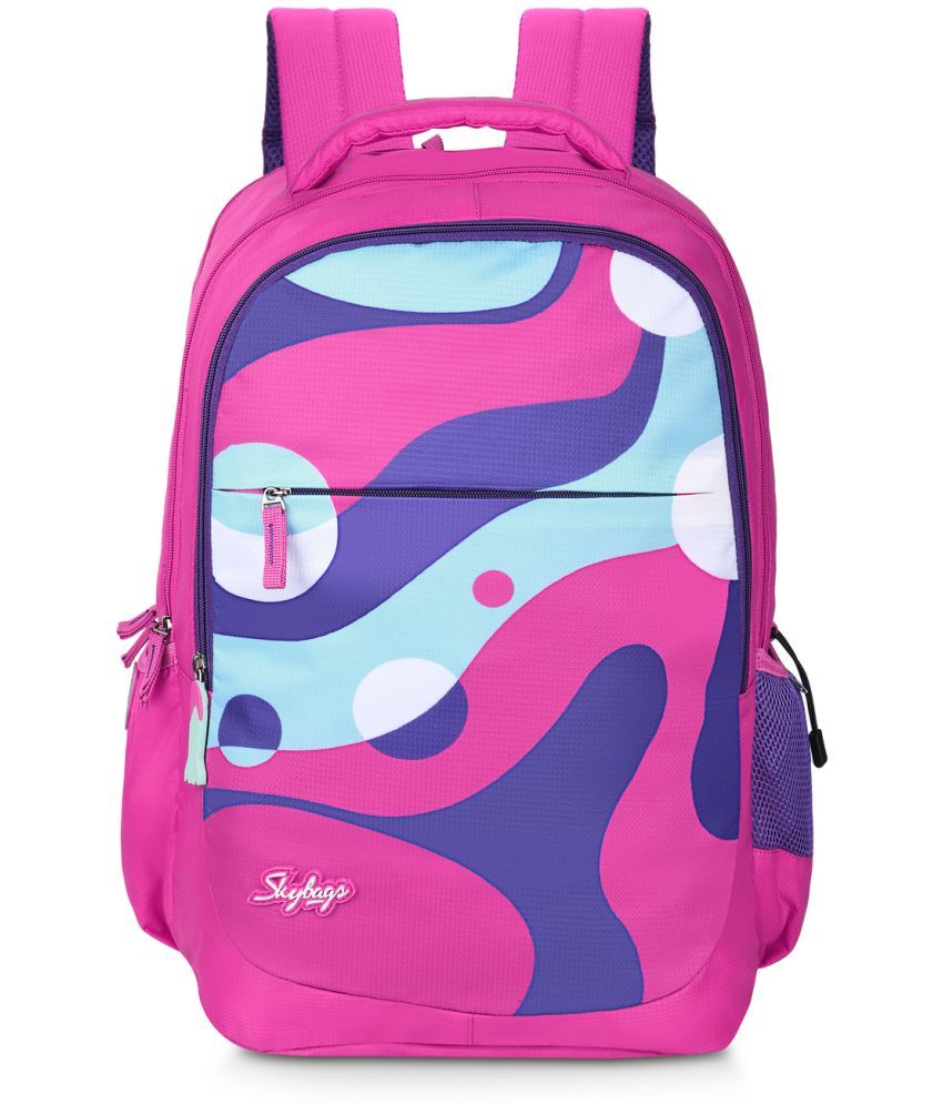     			Skybags Pink Polyester Backpack ( 30 Ltrs )