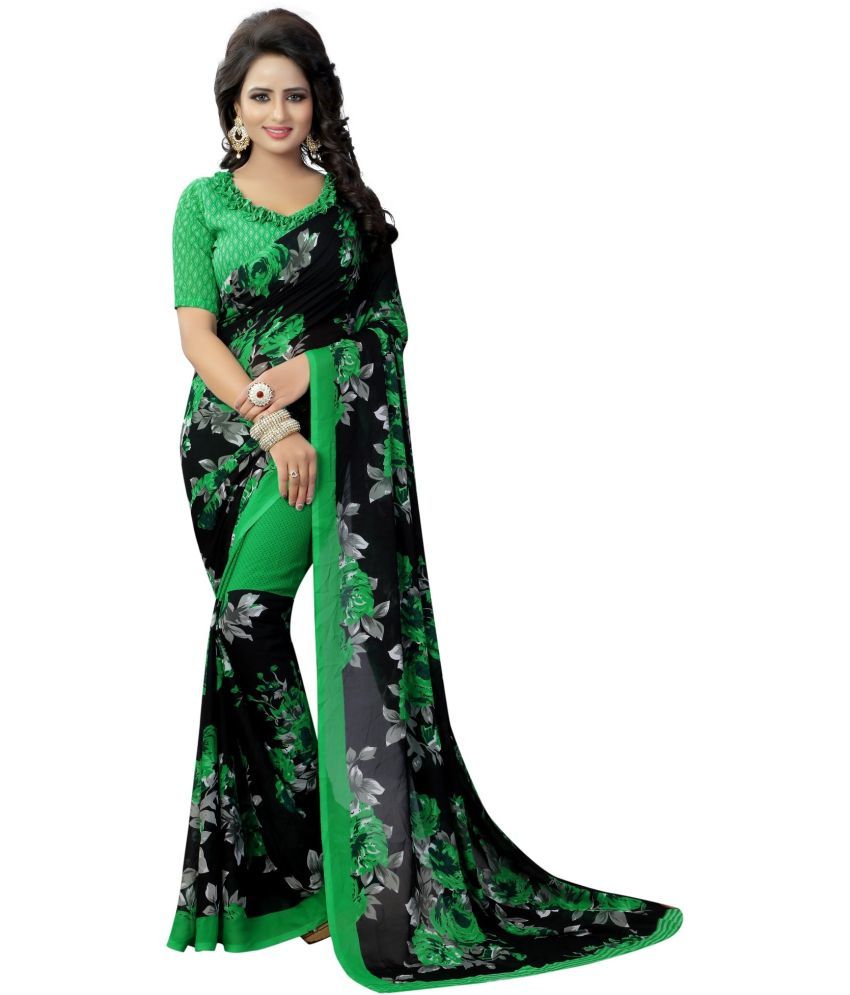     			Vkaran Cotton Silk Woven Saree Without Blouse Piece - Green ( Pack of 1 )