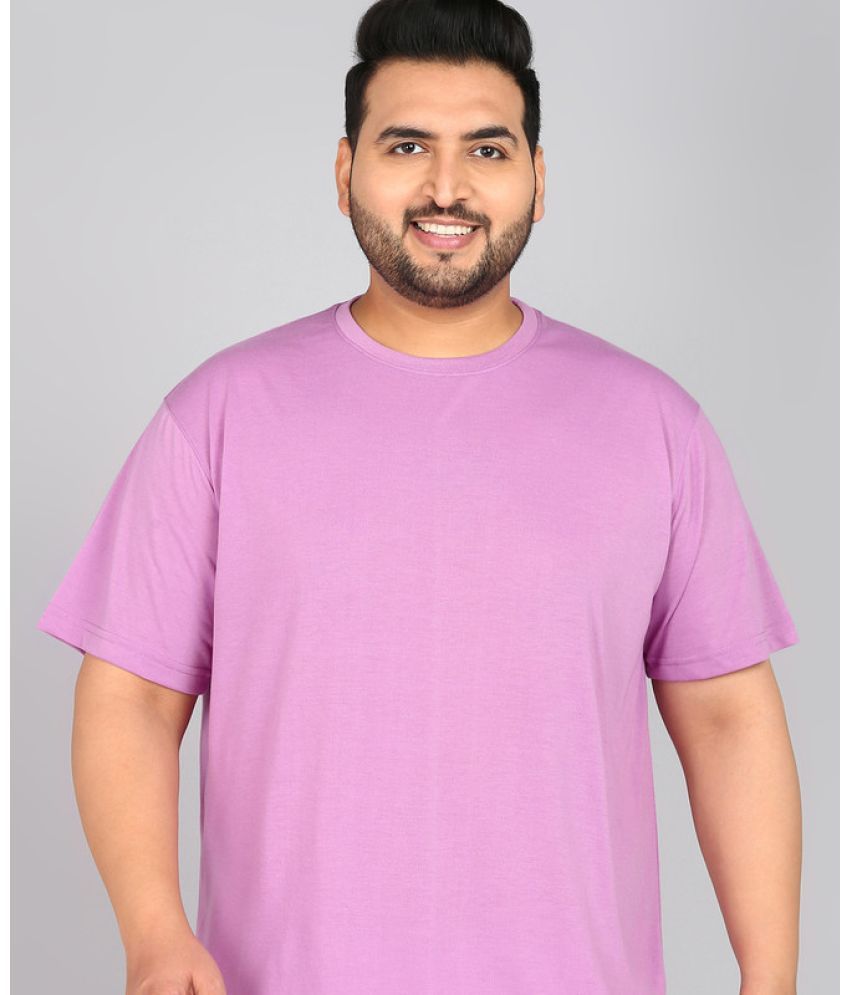     			XFOX Cotton Blend Regular Fit Solid Half Sleeves Men's T-Shirt - Lavender ( Pack of 1 )