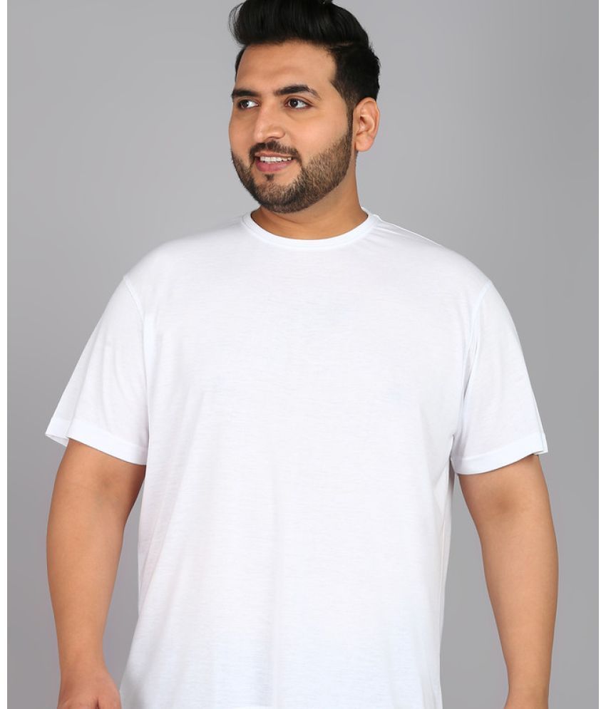     			XFOX Cotton Blend Regular Fit Solid Half Sleeves Men's T-Shirt - White ( Pack of 1 )