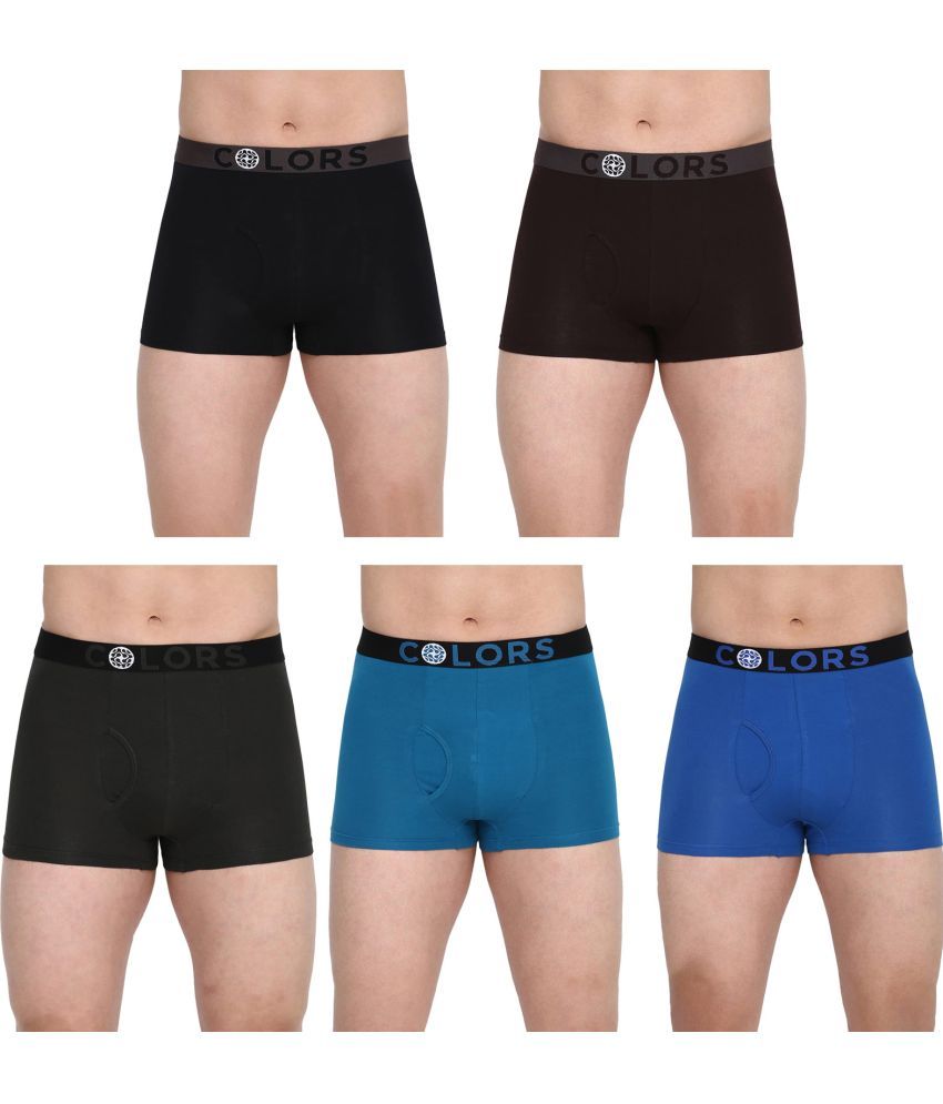     			COLORS by Rupa Frontline Multicolor Cotton Men's Trunks ( Pack of 5 )