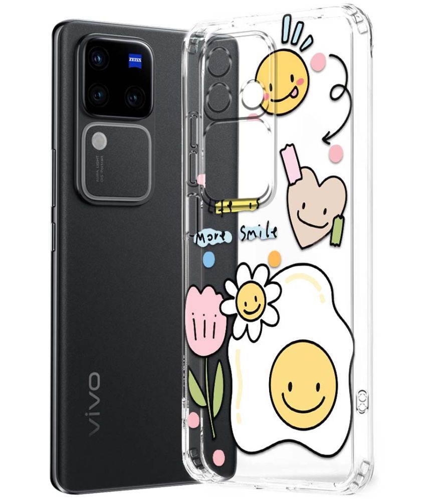     			Fashionury Multicolor Printed Back Cover Silicon Compatible For Vivo V30 Pro 5G ( Pack of 1 )