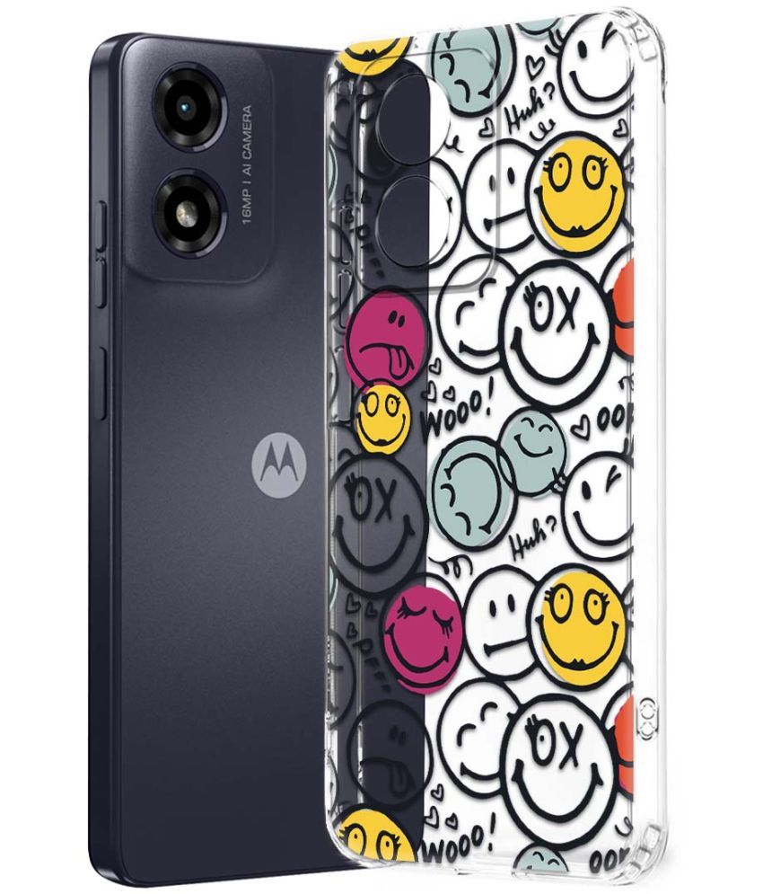     			Fashionury Multicolor Printed Back Cover Silicon Compatible For Motorola G04 ( Pack of 1 )