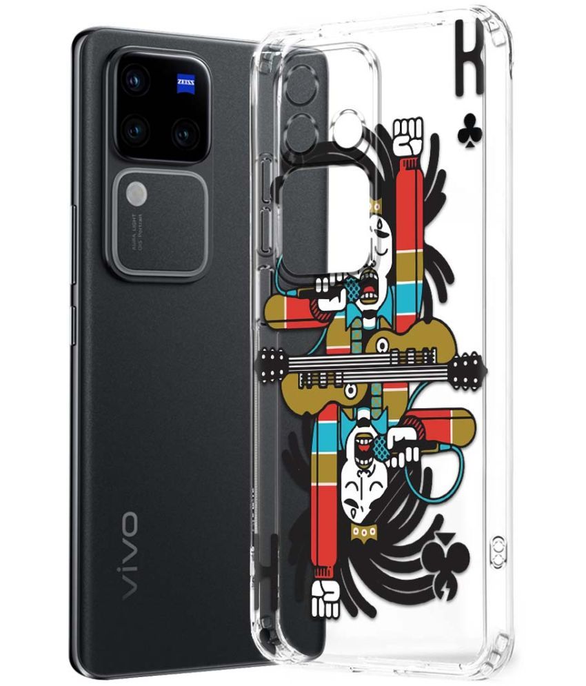     			Fashionury Multicolor Printed Back Cover Silicon Compatible For Vivo V30 Pro 5G ( Pack of 1 )