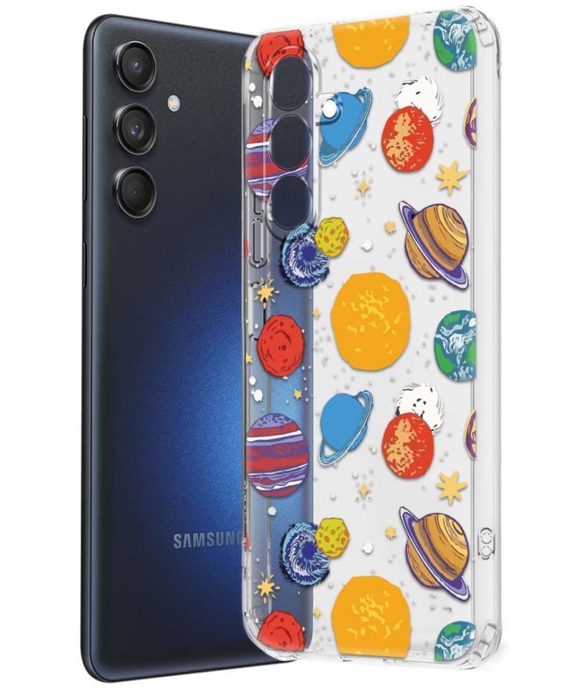     			Fashionury Multicolor Printed Back Cover Silicon Compatible For Samsung Galaxy M55 5G ( Pack of 1 )