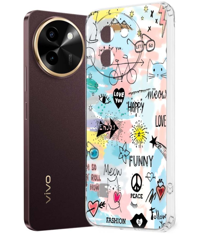     			Fashionury Multicolor Printed Back Cover Silicon Compatible For Vivo T3x 5G ( Pack of 1 )