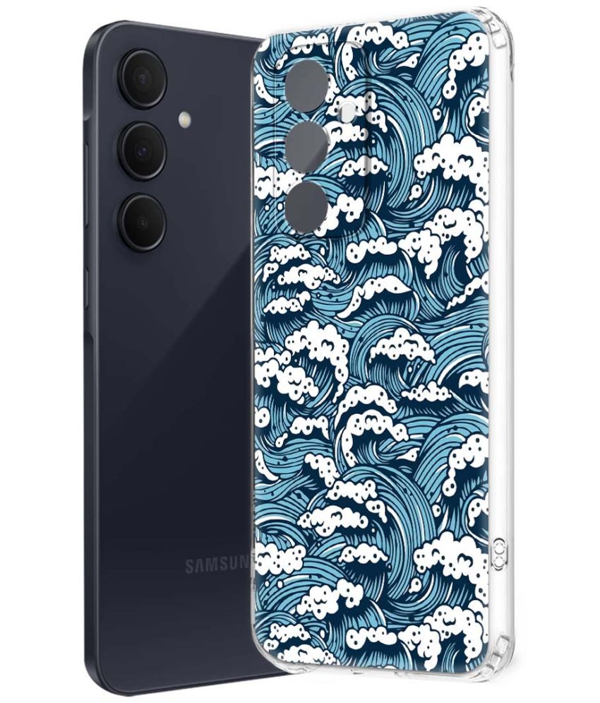     			Fashionury Multicolor Printed Back Cover Silicon Compatible For Samsung Galaxy A55 5G ( Pack of 1 )