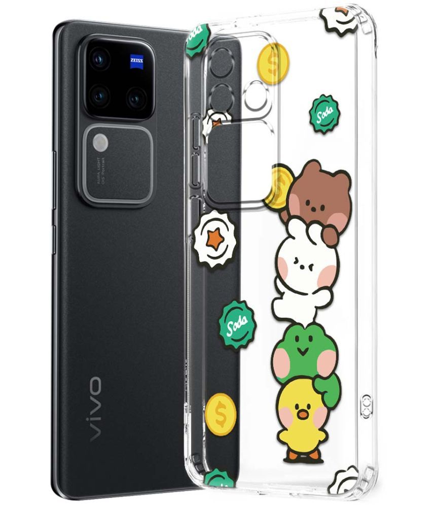     			Fashionury Multicolor Printed Back Cover Silicon Compatible For Vivo V30 Pro 5G ( Pack of 1 )