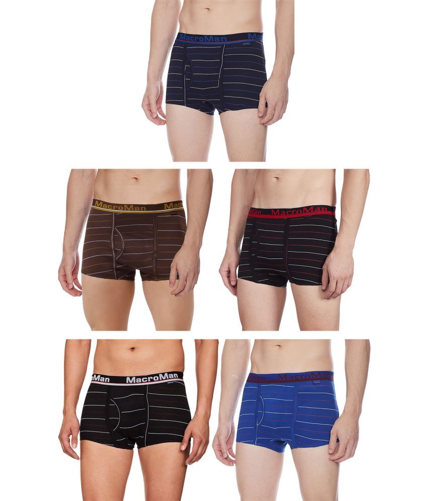     			Rupa macroman Multicolor Cotton Men's Trunks ( Pack of 5 )