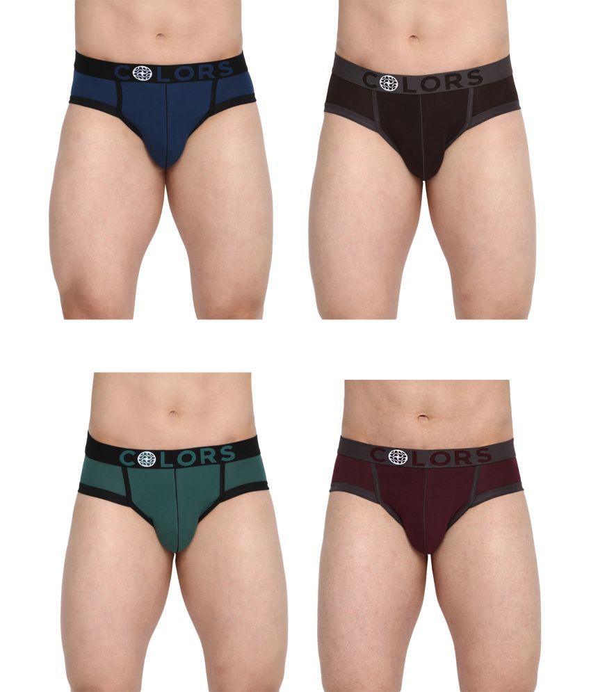     			COLORS by Rupa Frontline Multicolor Cotton Men's Briefs ( Pack of 4 )