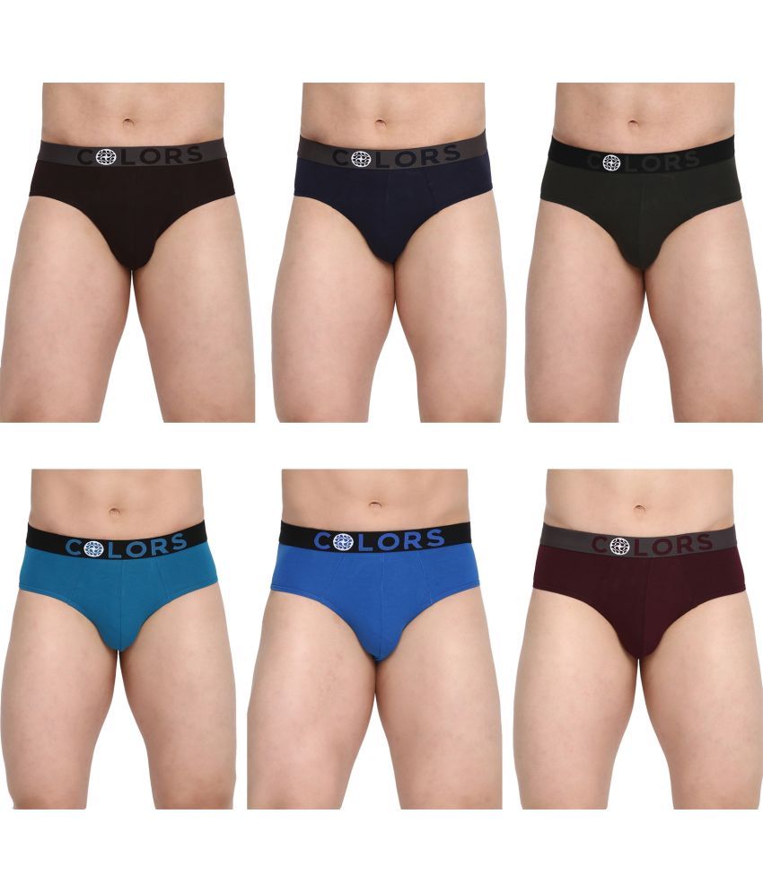     			COLORS by Rupa Frontline Multicolor Cotton Men's Briefs ( Pack of 6 )