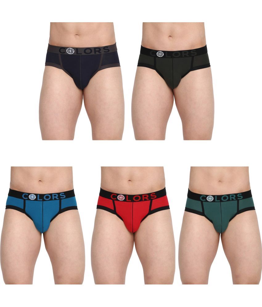     			COLORS by Rupa Frontline Multicolor Cotton Men's Briefs ( Pack of 5 )