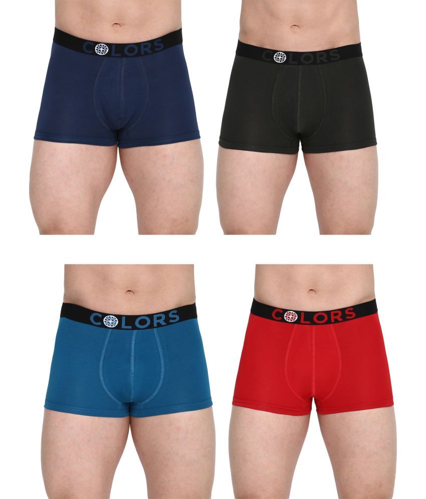     			COLORS by Rupa Frontline Multicolor Cotton Men's Trunks ( Pack of 4 )