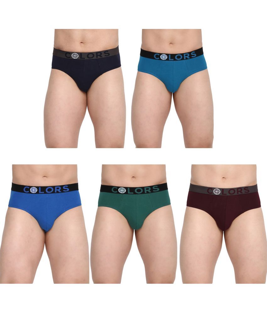     			COLORS by Rupa Frontline Multicolor Cotton Men's Briefs ( Pack of 5 )