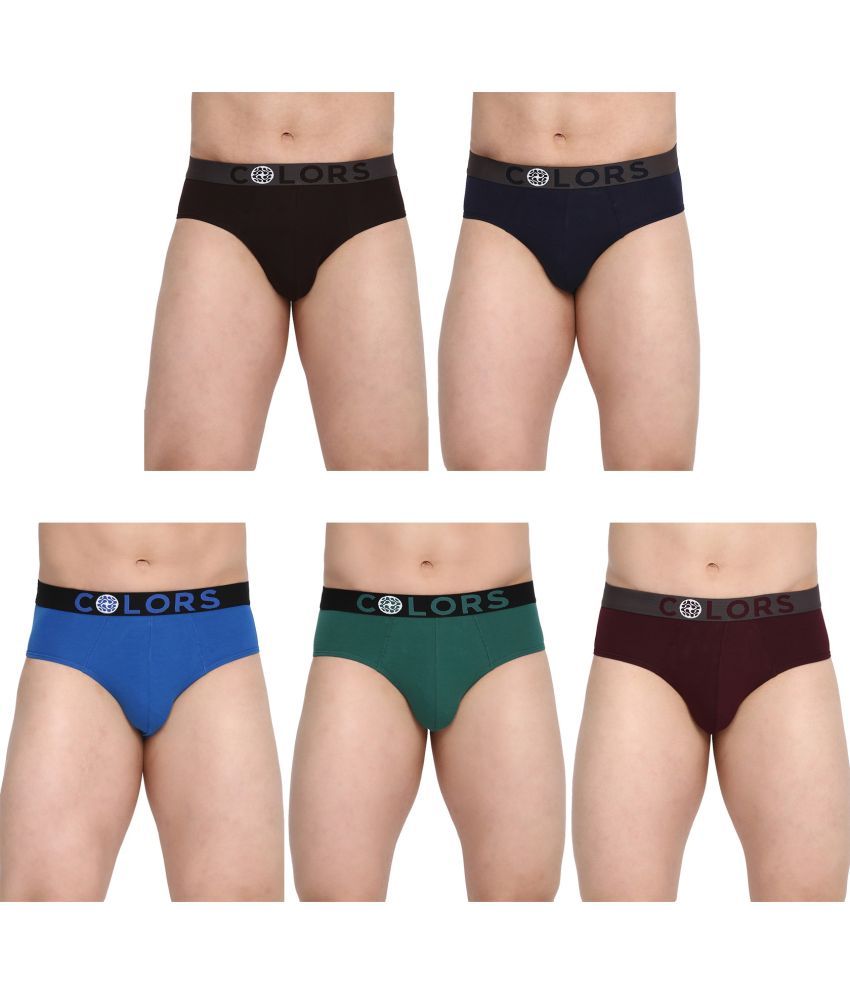     			COLORS by Rupa Frontline Multicolor Cotton Men's Briefs ( Pack of 5 )