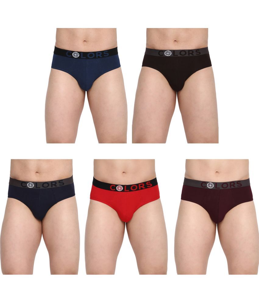     			COLORS by Rupa Frontline Multicolor Cotton Men's Briefs ( Pack of 5 )