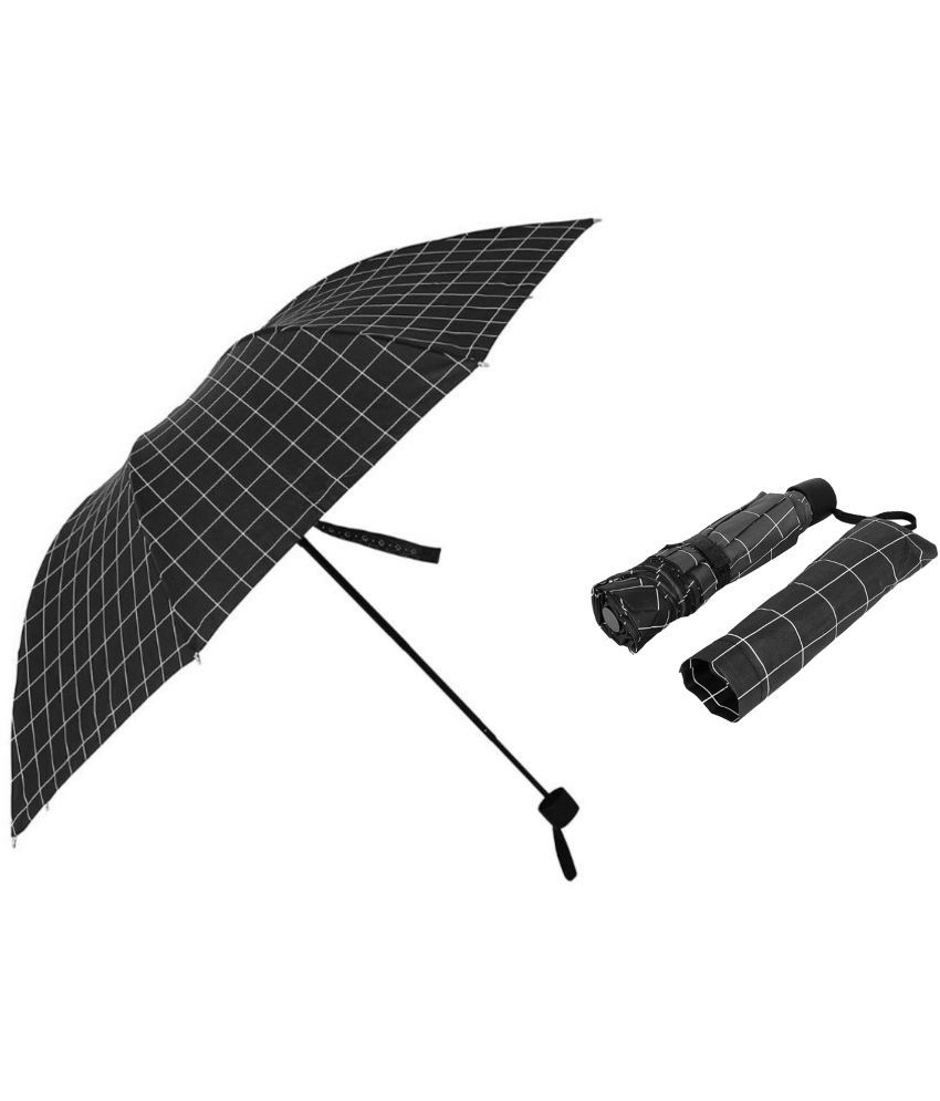     			Infispace Black 3 Fold Umbrella