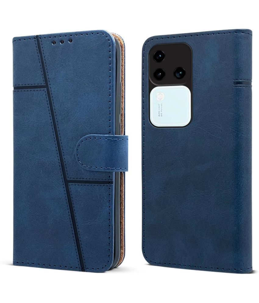     			NBOX Blue Flip Cover Artificial Leather Compatible For Vivo V30 Pro 5G ( Pack of 1 )