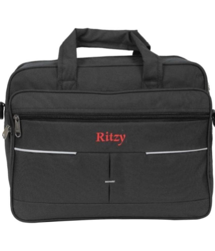     			Ritzy Black Solid Messenger Bag