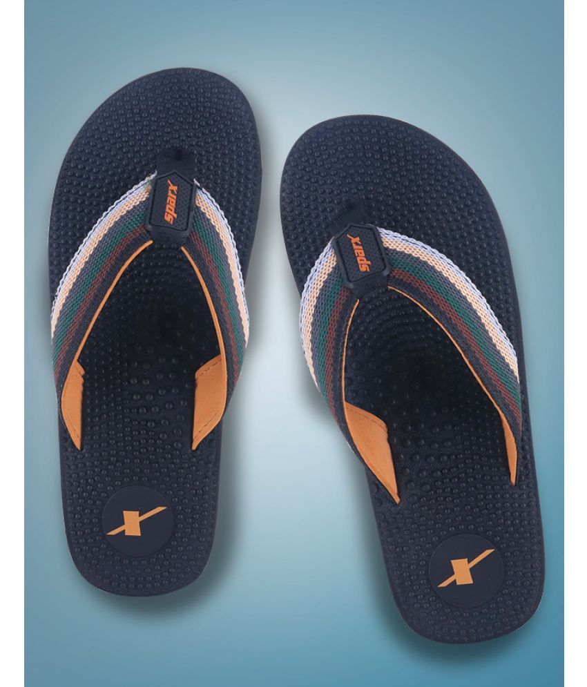     			Sparx Black Men's Massage Flip Flop