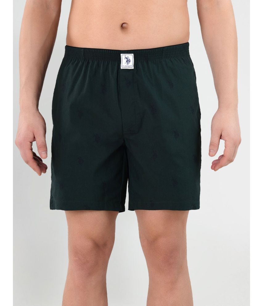     			U.S. Polo Assn. Green Cotton Men's Shorts ( Pack of 1 )
