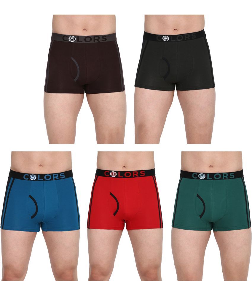     			COLORS by Rupa Frontline Multicolor Cotton Men's Trunks ( Pack of 5 )