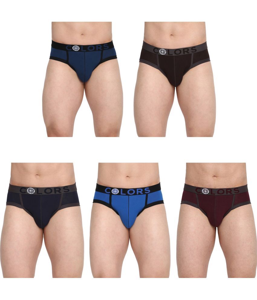     			COLORS by Rupa Frontline Multicolor Cotton Men's Briefs ( Pack of 5 )